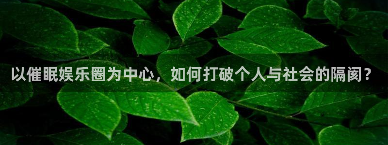 500彩票网体育游戏：以催眠娱乐圈为中心，如何打破个人与社会的隔阂？